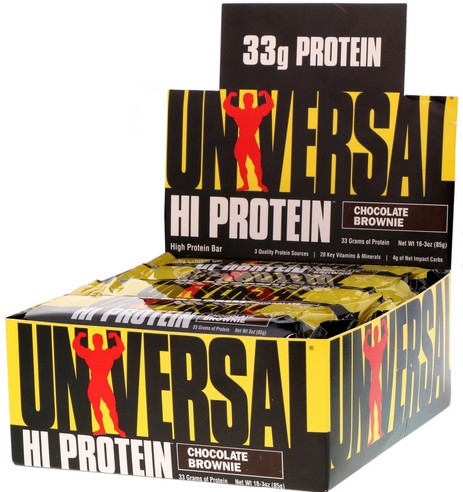 Universal Nutrition Hi Protein Bar Brownie 16/Box