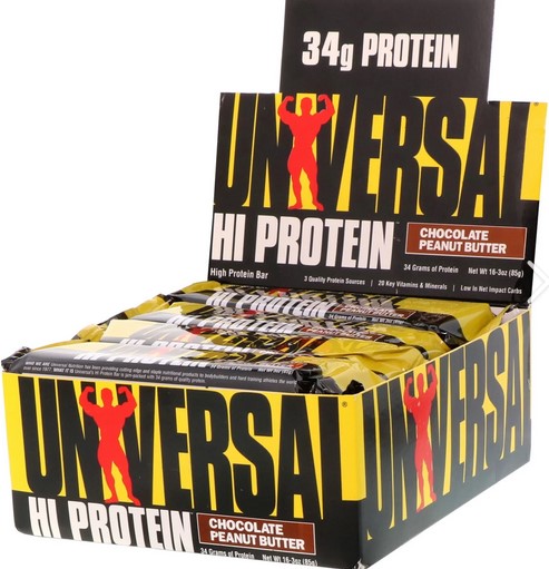 Universal Nutrition Hi Protein Bar Peanut 16/Box