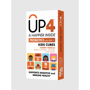 UP4 Probiotics Kids Cubes 1 Billion CFU & 800IU w/ Vit D3 Chew 60 ct-OUT OF STOCK