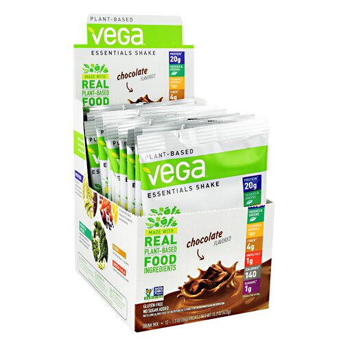 Vega - Essentials Plant Prtn Chocolate 12 Box     TEPORARILY UNAVAILABLE