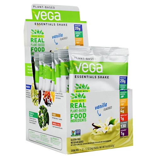 Vega - Essentials Plant Prtn Vanilla 12 Box