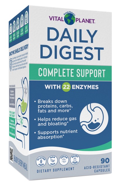 Vital Planet Daily Digest - Complete Support Enzymes, 60 Capsules
