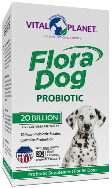 Vital Planet Flora Dog High Potency Probiotic - Chewable Tablets, 60ct