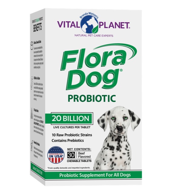 Vital Planet Flora Dog High Potency Probiotic - Delayed Release Capsules, 30ct