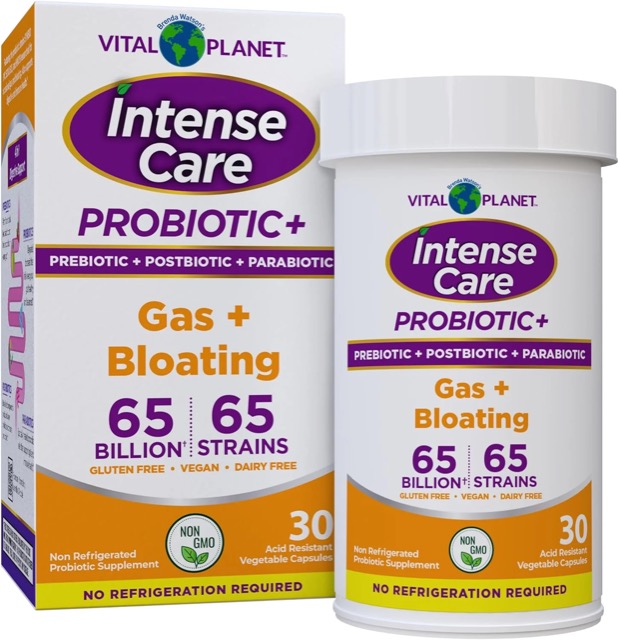 Vital Planet Intense Care Gas & Bloating Probiotic - 30 Capsules