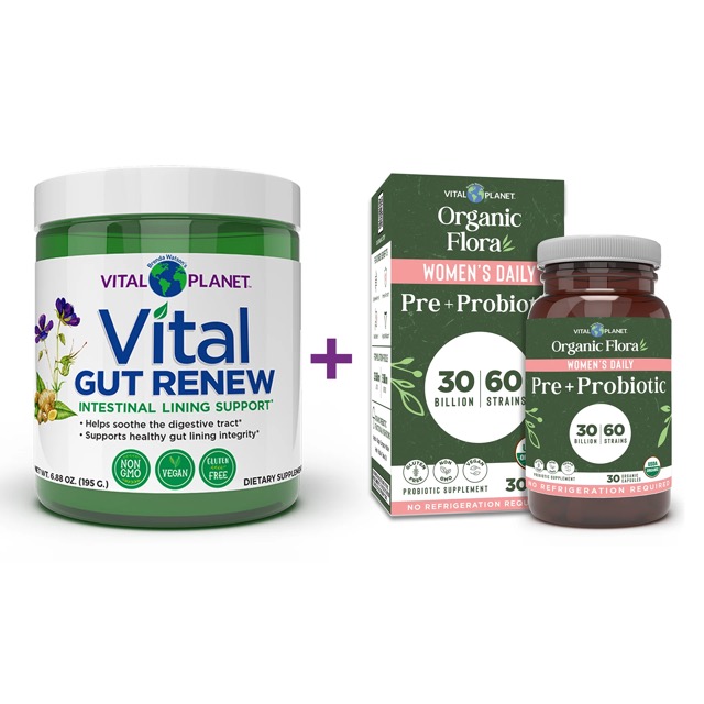 Vital Planet Organic Flora Gut Balance Probiotic - 30 Capsules