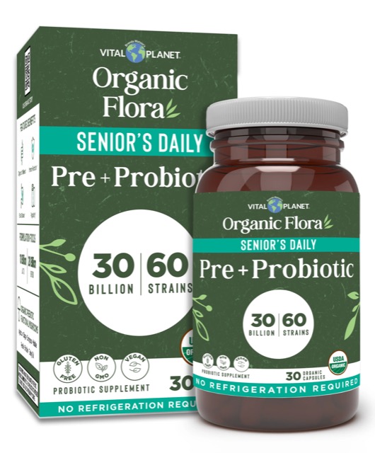 Vital Planet Organic Flora Senior�s Daily Probiotic Supplement - 30 Capsules