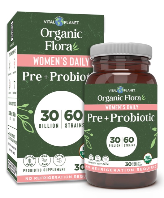 Vital Planet Organic Flora Women�s Daily Probiotic Supplement - 30 Capsules