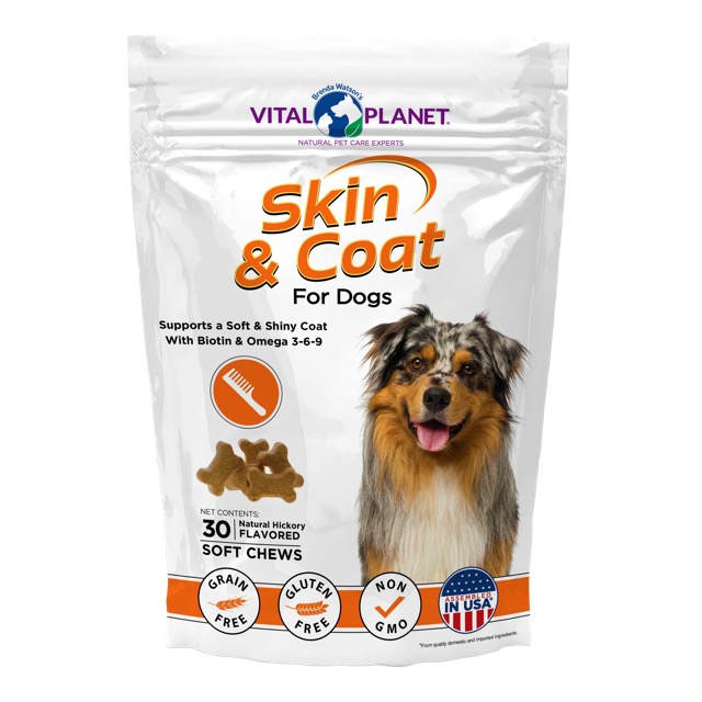 Vital Planet Skin & Coat Dog Supplement - Soft Chews, 30ct