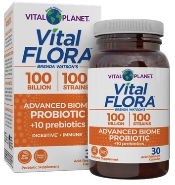 Vital Planet Vital Flora 100B, 100 Strain, Advanced Biome - 30ct