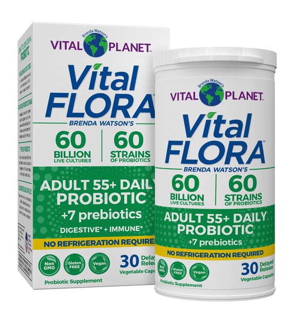 Vital Planet Vital Flora Adult 55+ Daily Probiotic - Shelf Stable, 30 Capsules