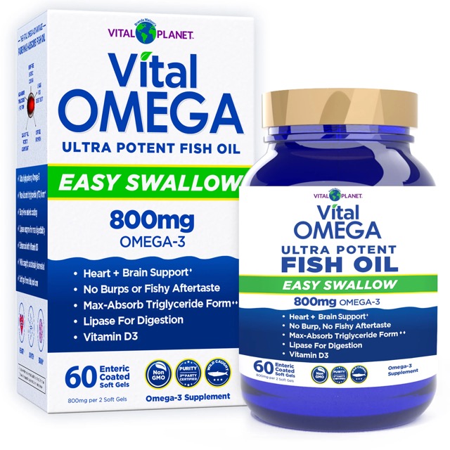Vital Planet Vital Omega Easy Swallow Fish Oil - Softgels, 60ct