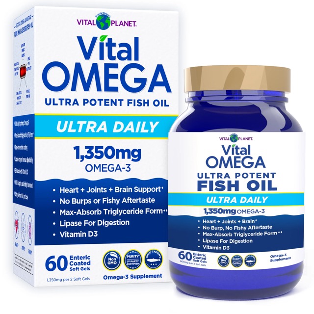 Vital Planet Vital Omega Ultra Daily Fish Oil - Softgels, 60ct