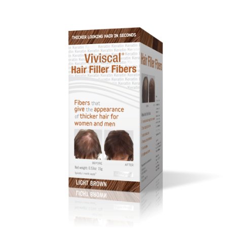 Viviscal Intoduces Hair Filler Fibers,Lt Brn .53 Oz-OUT OF STOCK