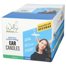 Wallys - Herbal Beeswax Candles Display 75 ct