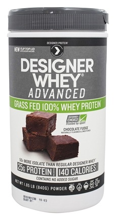 Designer Whey Advanced Powder, Chocolate Fudge, 1.85 Pound