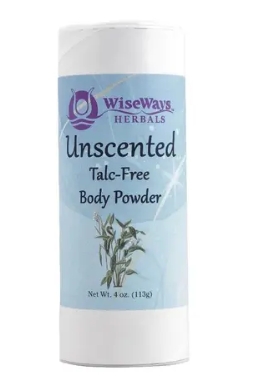 Wiseways Herbals Unscented Talc-Free Body Powder 4 oz.