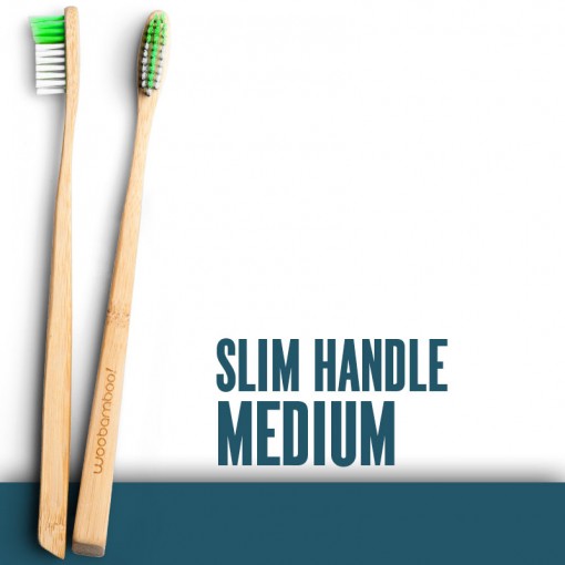 WOOBAMBOO Toothbrush Adult Slim Medium 1 Ct-OUT OF STOCK