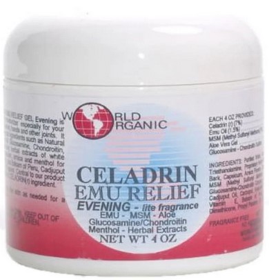 World Organics Celadrin EMU Relief Cream 4 OZ