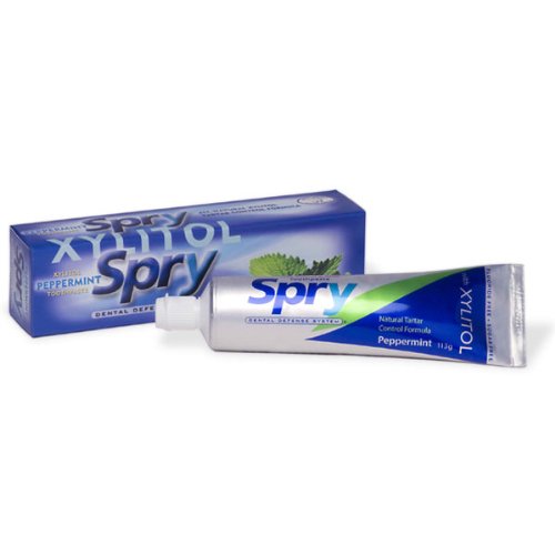 Xlear -Spry Toothpaste PEPPERMINT Flouride Free 4 oz toothpaste