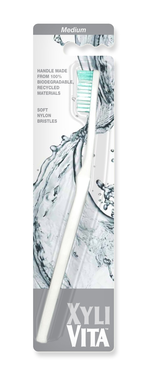 XyliVita - Medium Toothbrush Frosted White