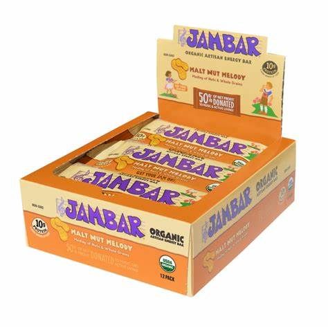 JAMBAR Organic Malt Nut Melody 12 Bars