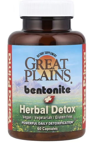 Yerba Prima Great Plains Bentonite + Herbal Detox 60 capvegi