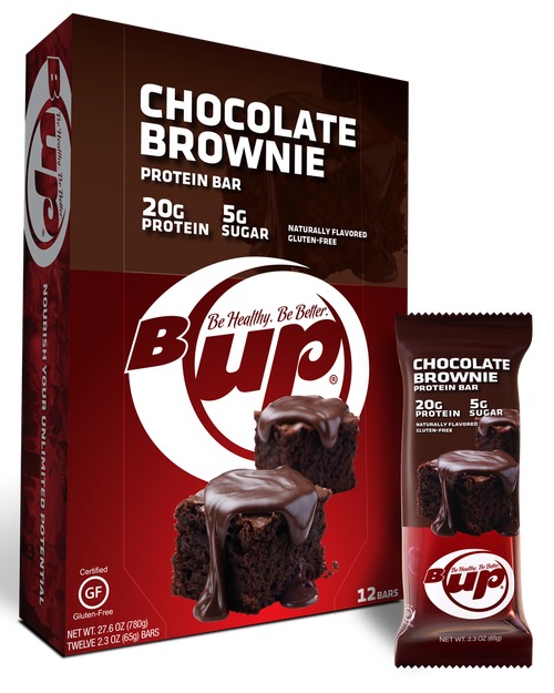 Yup B-Up  Protein Bar Chocolate Brownie 12 Bars 2.2oz each TEMPORARELY UNAVAILABLE
