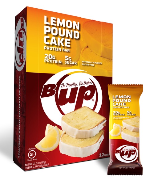 Yup B-Up  Protein Bar Lemon Pound Cake 12 Bars 2.2oz each TEMPORARELY UNAVAILABLE