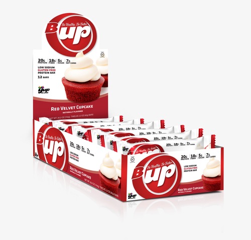Yup B-Up  Protein Bar Red Velvet Cupcake 12 Bars 2.2oz each TEMPORARELY UNAVAILABLE