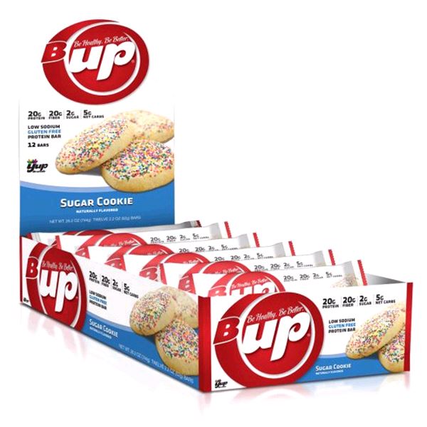 Yup B-Up  Protein Bar Sugar Cookie 12 Bars 2.2oz each-OUT OF STOCK