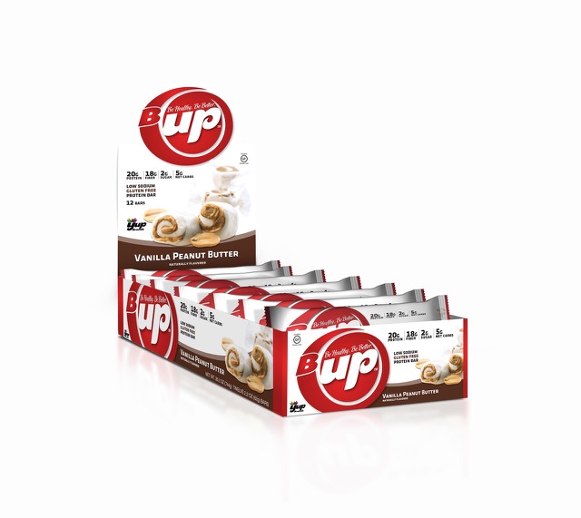 Yup B-Up  Protein Bar Vanilla Peanut Butter 12 Bars 2.2oz each TEMPORARELY UNAVAILABLE