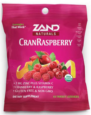 Zand HerbaLozenge Organic CranRaspberry 18 loz