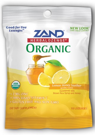 Zand HerbaLozenge Organic Honey Lemon 18 loz
