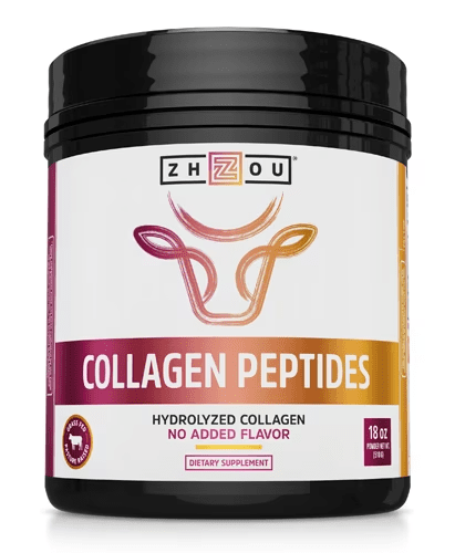 Zhou Collagen Peptides, Fine Powder (Jar) 18oz