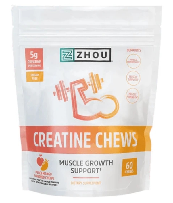 Zhou Creatine Chews 60 Chews Peach Mango 