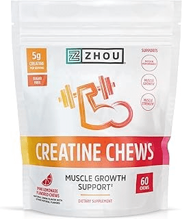 Zhou Creatine Chews 60 Chews Pink Lemonade