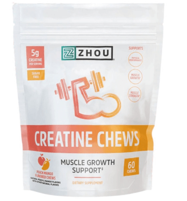 Zhou Creatine Creatine Chews 60 chews Peach Mango Flavor 