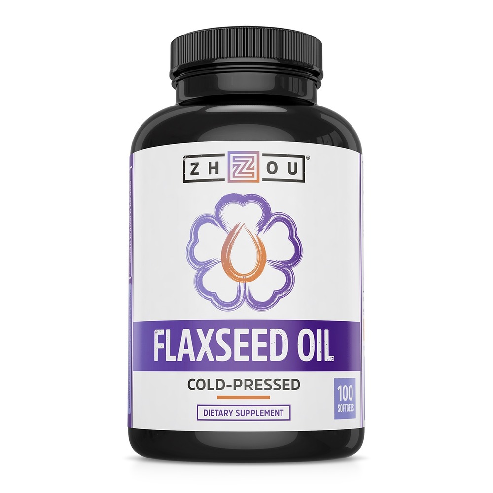 Zhou Flaxseed Oil, Softgel (Btl-Plastic) 1000mg 100ct