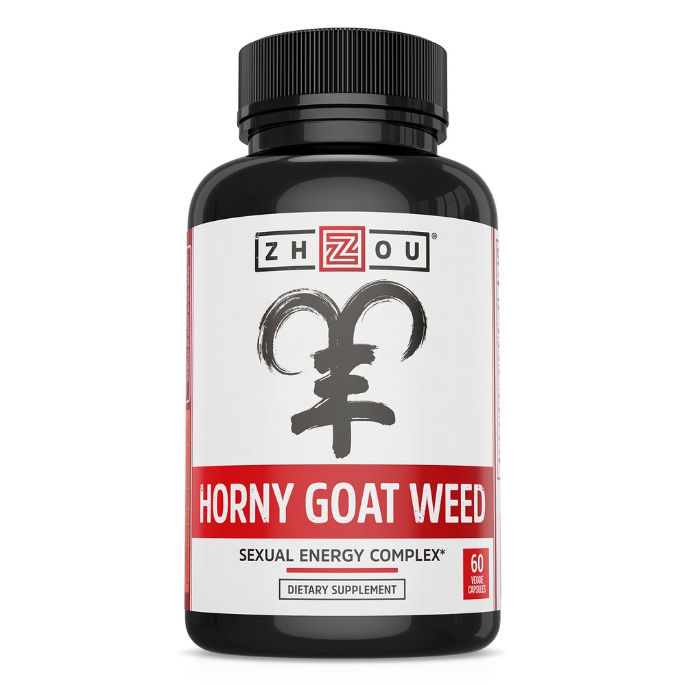 Zhou Horny Goat Weed w/Maca & Tribulus, Veg Cap (Btl-Plastic) 60ct