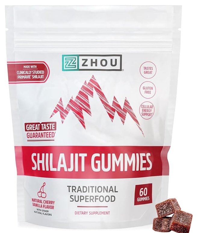 Zhou Shilajit  60 Gummies Natural Cherry Vanilla Flavor