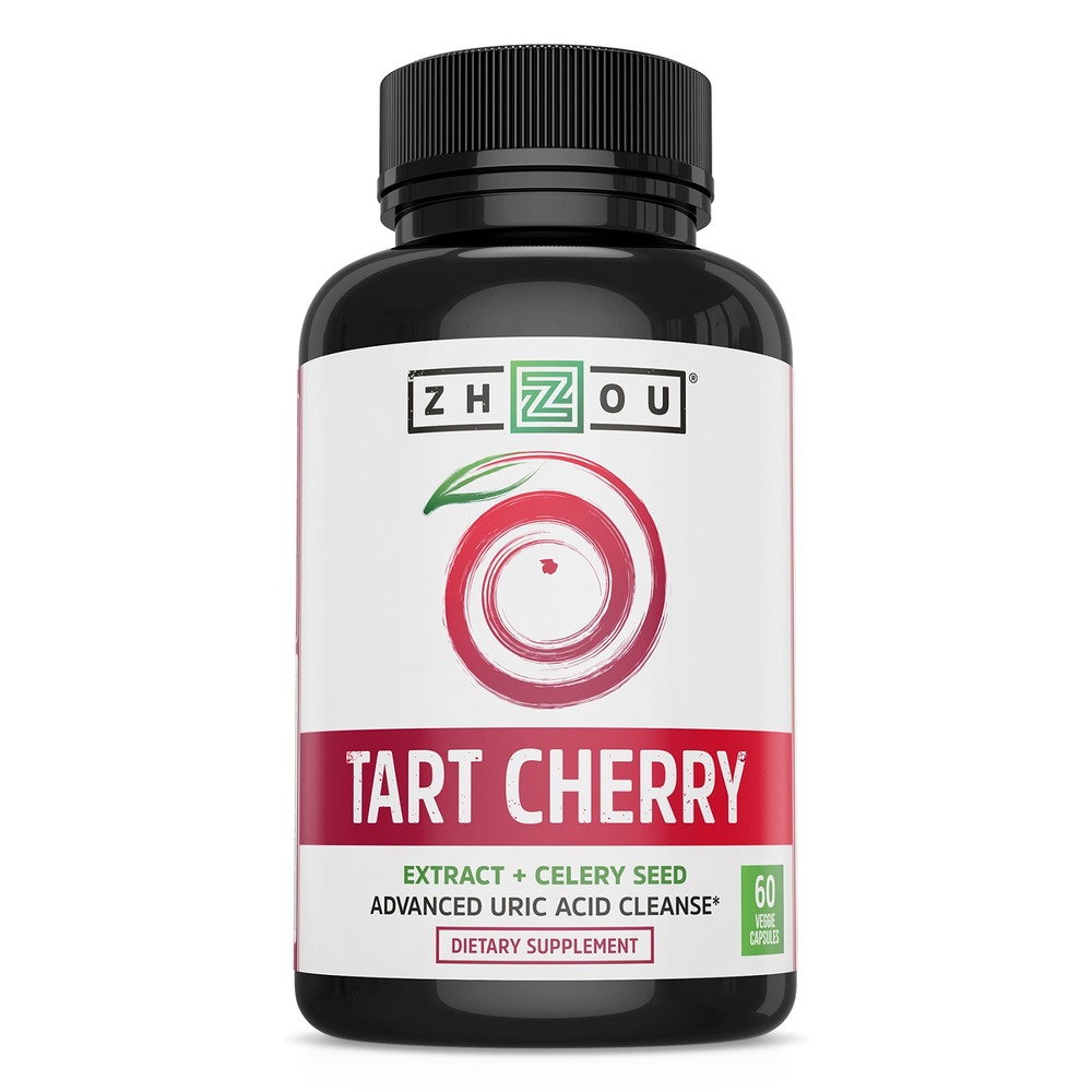 Zhou Tart Cherry Extract Celery Seed, Veg Cap (Btl-Plastic) 1000mg 60ct