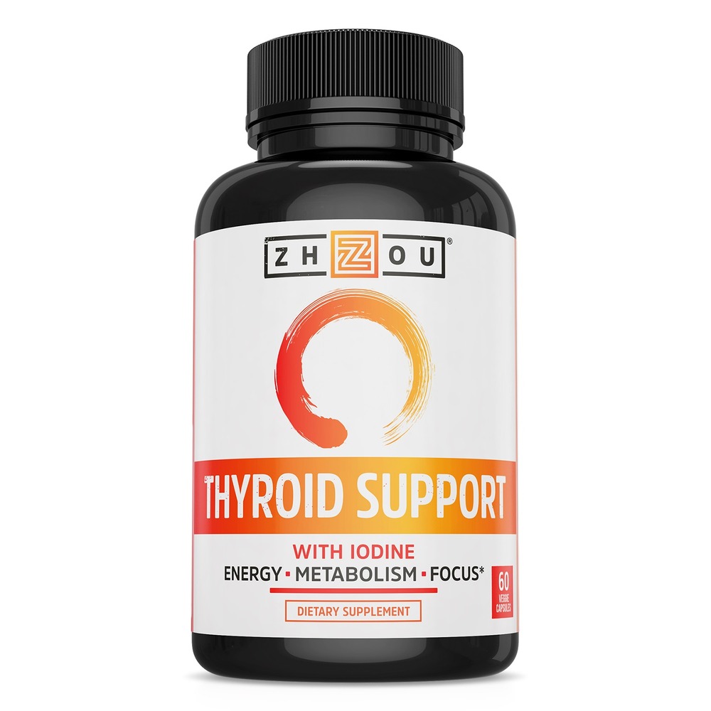 Zhou Thyroid Support w/ Iodine, Veg Cap (Btl-Plastic) 60ct