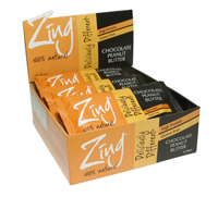 Zing Bar - Chocolate Peanut Butter  Size:  12 - 1.76 oz (50g) bars 