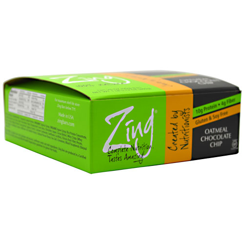 Zing Bar - Oatmeal Chocolate Chip  Size:  12 - 1.76 oz (50g) bars 