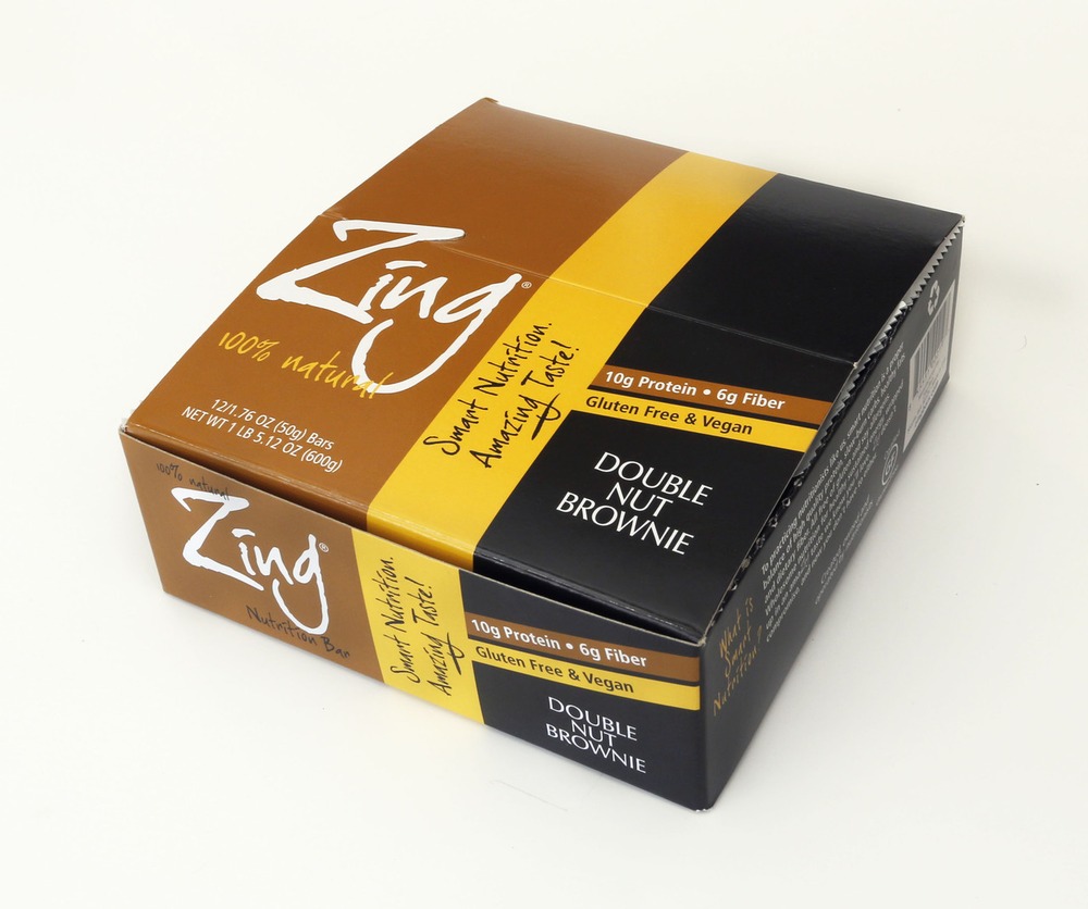 Zing Bar -Double Nut Brownie Size: 12 - 1.76 oz (10g) bars