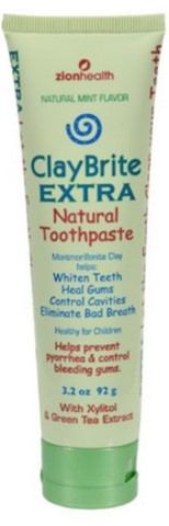 Zion Health Oral Care ClayBrite Extra  3.2oz