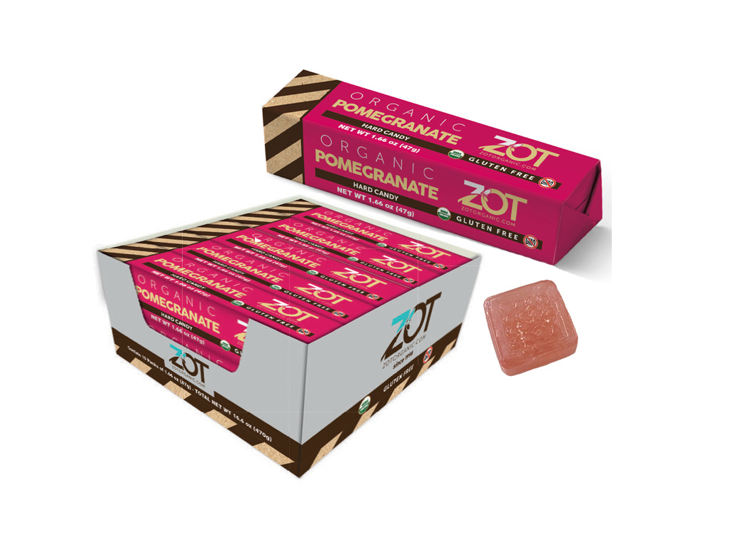 ZOT Organic Hard Candy Pomegranate 10 Pack-OUT OF STOCK