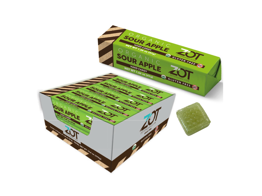 ZOT Organic Hard Candy Sour Apple 10 Pack-OUT OF STOCK