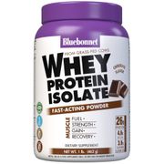 100% Natural Whey Protein Isolate Powder, Natural Chocolate Flavor, 1 lb, Bluebonnet Nutrition